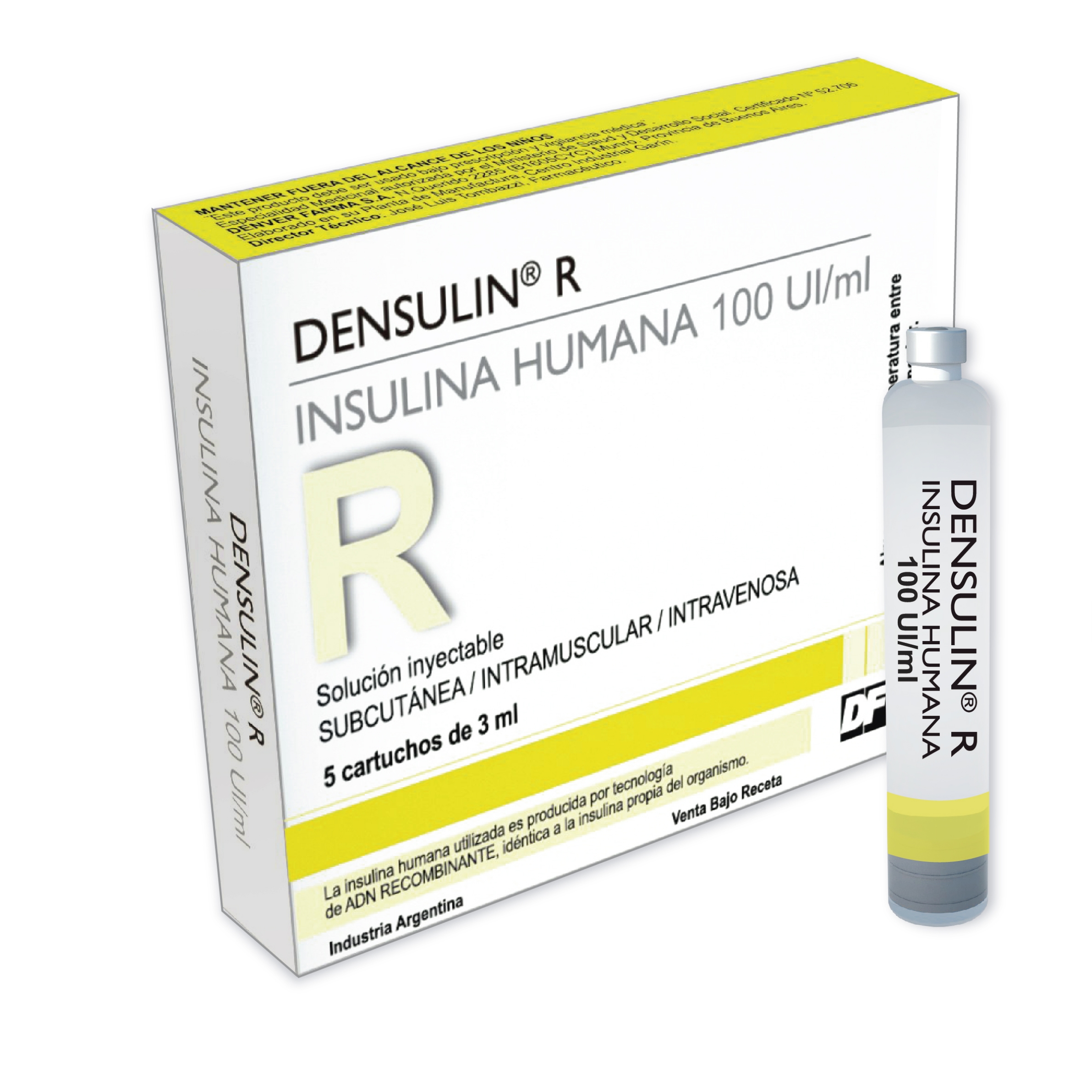 Densulin R 100U/ml Cartucho 3ml